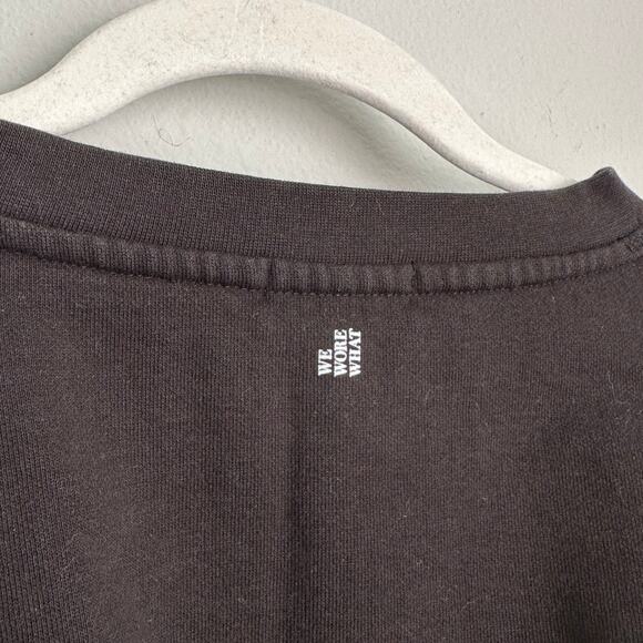 WeWoreWhat Black Cropped Boxy Pullover Sweatshirt Women's Large - Picture 6 of 6